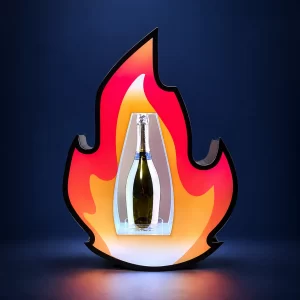 Flame-Shaped LED Bottle Presenter