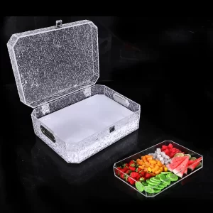Acrylic Night Light Fruit Tray Rack LED Bar Supplies for Nightclub KTV Snack Tray Light Rack