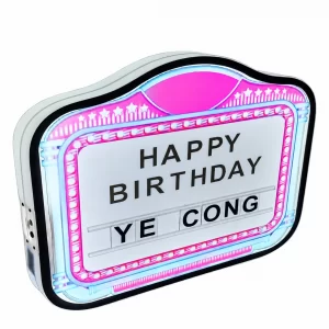 Acrylic Writing Bottle Holder with Presenter for Party VIP Display LED Message Board
