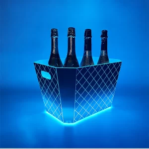 Bar Luminous Ice Bucket LED Grid Acrylic Large Capacity Party for KTV Beer Bucket