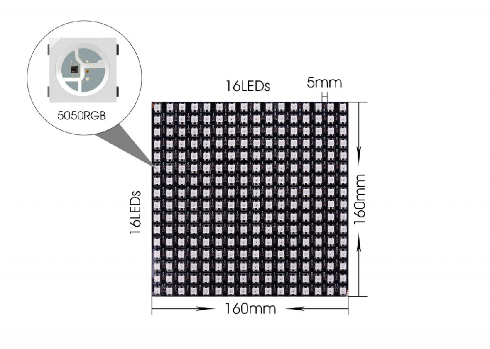 YF1511-5050RGB LED Matrix Panel – product reference YF1511-5050RGB LED Matrix Panel