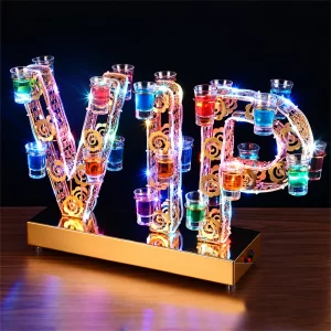 Disco Bar & Nightclub LED Light Decor ACryl Cooler Wine & KTV Holder Shot Glass for Parties
