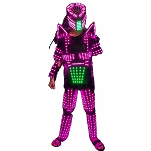 Full Color LED Illuminated Women’s & Men’s DJ Singer Glasses Glowing Nightclub Robot Costume for Graduation