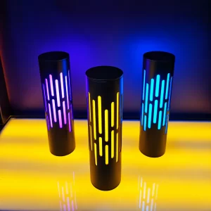 RGB LED Desk Lamp Table Decoration with Metal Color Bar Party Lamps